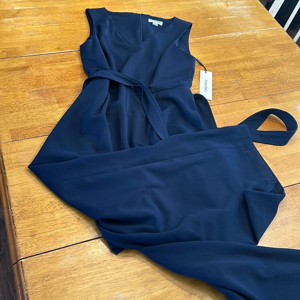 NWT Calvin Klein Navy Jumpsuit - 8